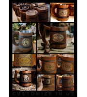 Wooden Groomsman Mug, Hippie Boho Wedding