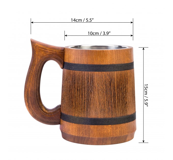 Lord Of The Ring handcrafted wooden tankard