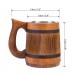 Personalized Viking Mug, Nordic Ornaments, Vikings Beer Tankard, Engraved Wooden Stein