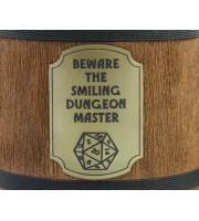 Smiling Dungeon Master Wooden Beer Stein for Tabletop Gamers, Unique Dungeon Master Beer Mug