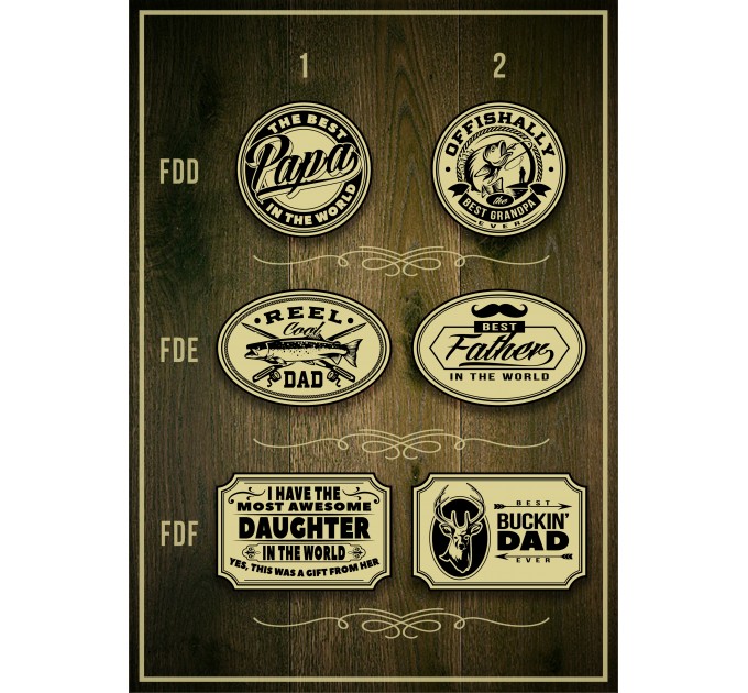 Reel Cool Dad wooden mug