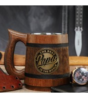 The Best Papa wooden mug