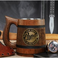 The Best Papa wooden mug