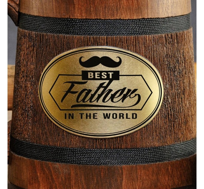 The best Father in the world wooden mug