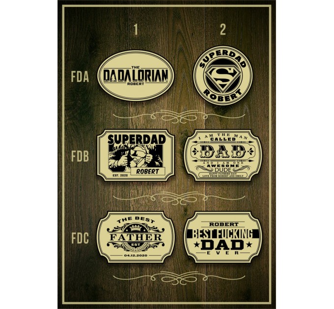 The Dadalorian personalized wooden mug