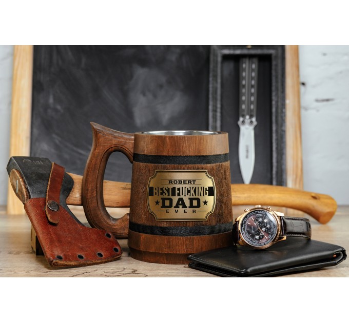 The Best Fucking Dad personalized beer mug