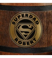 Superdad personalized wooden mug