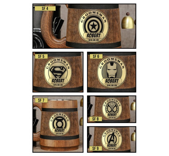 Thor Groomsmen Beer Mug, Avengers Wedding 