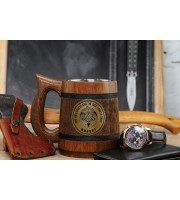 The Dice Giveth And The Dice Taketh Away Dungeon Master wooden mug