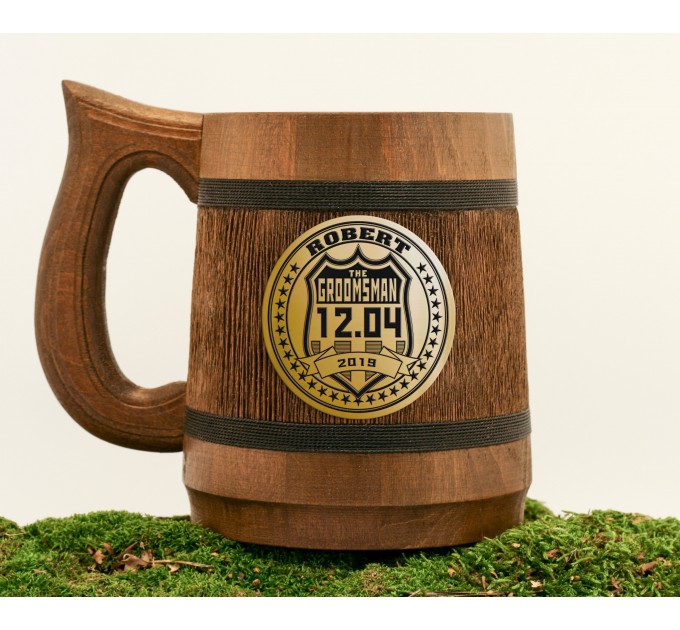 Groomsmen Beer Gift, Personalized Engraved Mug 