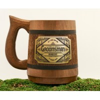 Groomsmen Engraved Beer Mug 