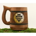 Groomsmen Personalized Beer Mug, Rustic Wedding Gift