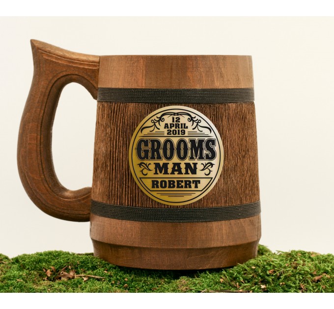 Personalized  Groomsmen Beer Mug