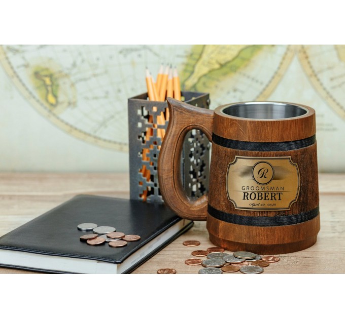 Groomsmen Beer Stein, Wedding Beer Mugs 