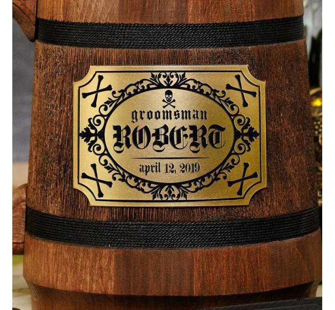 Groomsmen Wooden Gothic Beer Mug