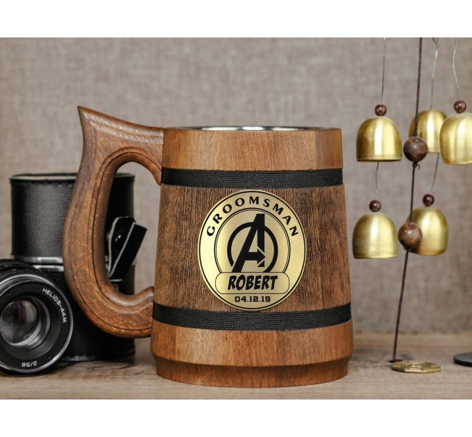 Avengers Beer Mug, Groomsmen Stein