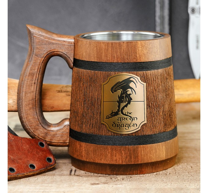 Green Dragon Mug. Lord of the Rings Gift. The Hobbit tankard