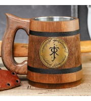 Lord Of The Ring handcrafted wooden tankard