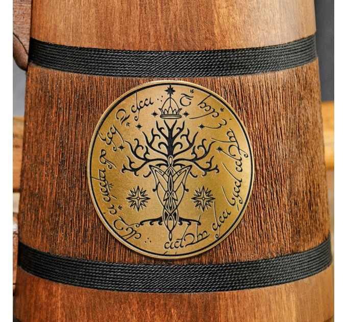 Gondor White Tree wooden stein