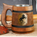 Prancing Pony wooden mug. LOTR Gifts. Hobbit Tankard