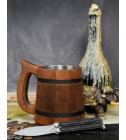 Lord Of The Ring handcrafted wooden tankard