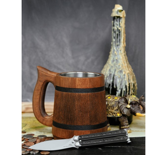 Dungeons and Dragons Bard wooden tankard