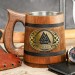 Vikings Valknut Odin triangles wooden mug