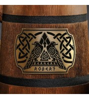 Vikings Valknut Odin triangles wooden mug