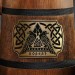 Vikings Valknut Odin triangles wooden mug