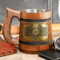 Dragons of the Sea ship with runes compass stein