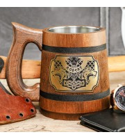 Vikings Personalized mug with wolves of Odin Geri and Freki 