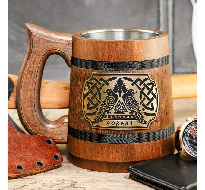 Odin's Raven Huginn and Muninn  mythology mug