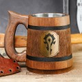 Engraved Mug Horde sign, Warcraft Wooden Gift