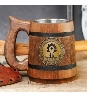 For the Horde Geek Mug, Warcraft Personalized Wooden Gift