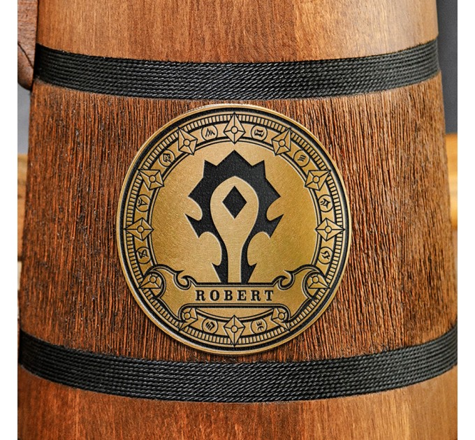 For the Horde Geek Mug, Warcraft Personalized Wooden Gift