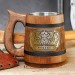 World of Warcraft Dwarf Wooden Mug, Personalized Alliance Gift