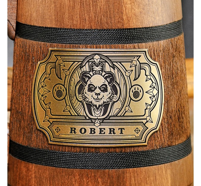 Pandaren Alliance Personalized Gift, World of Warcraft Wooden Mug